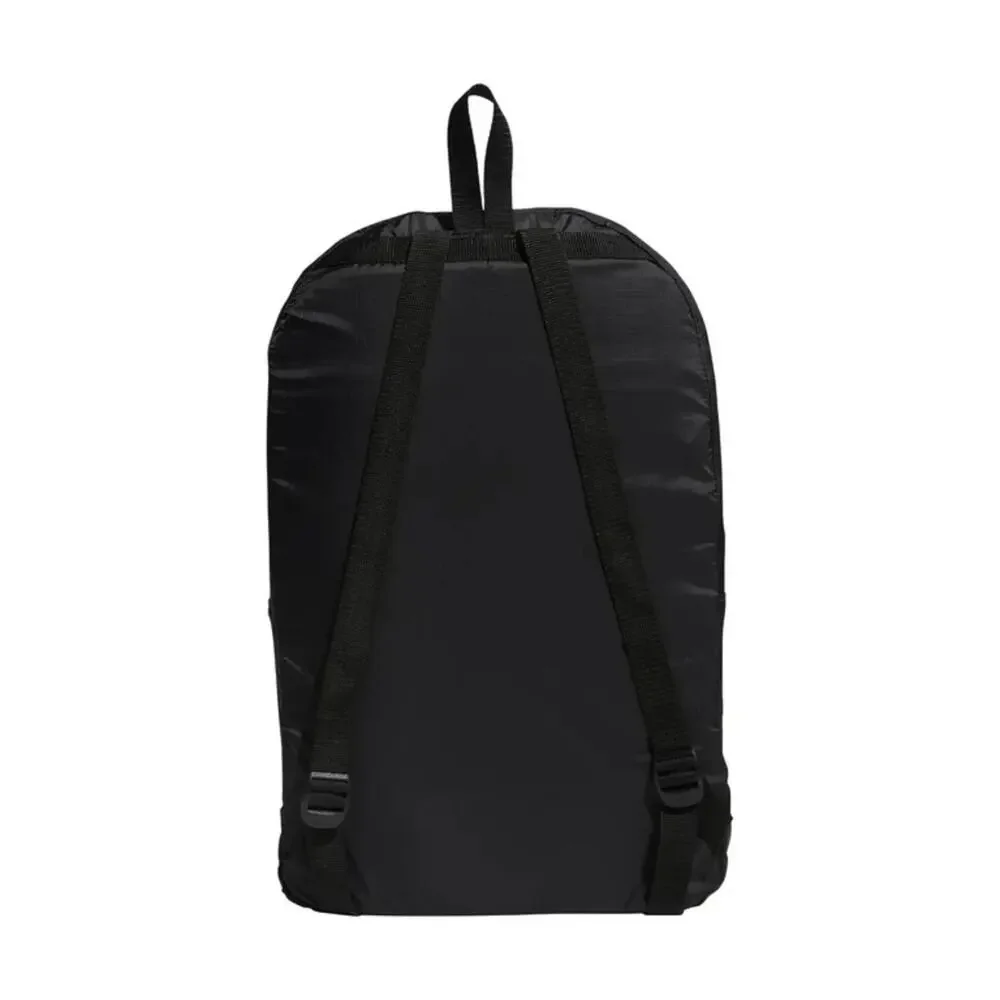 NEW ADIDAS Black White AG Packable Fold Up Backpack Zip Travel Pouch Bag Carryon - Picture 5 of 14